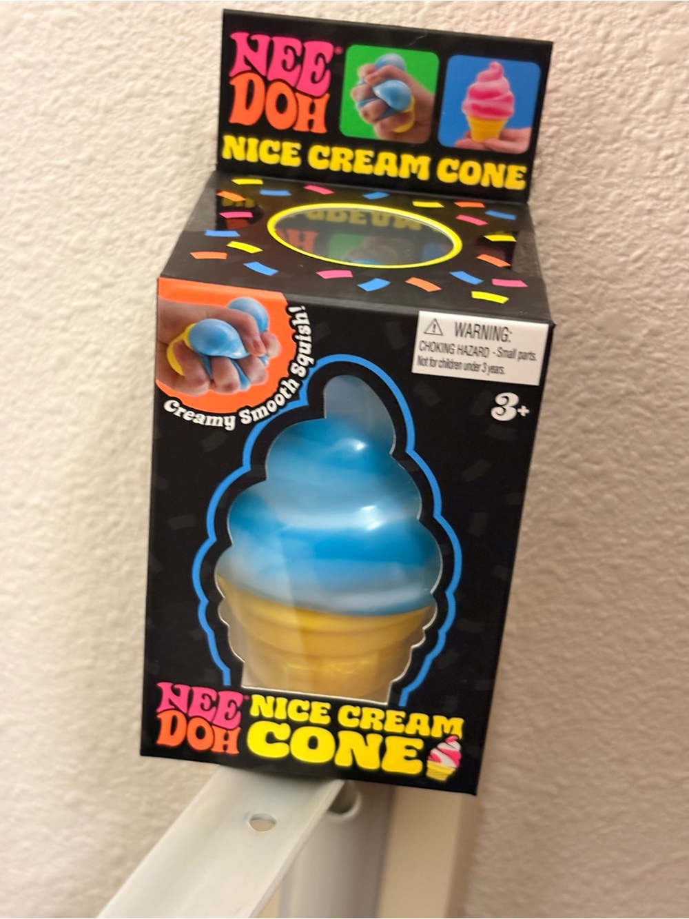 NeeDoh Nice Cream Cone Kids Toy - Blue and Yellow